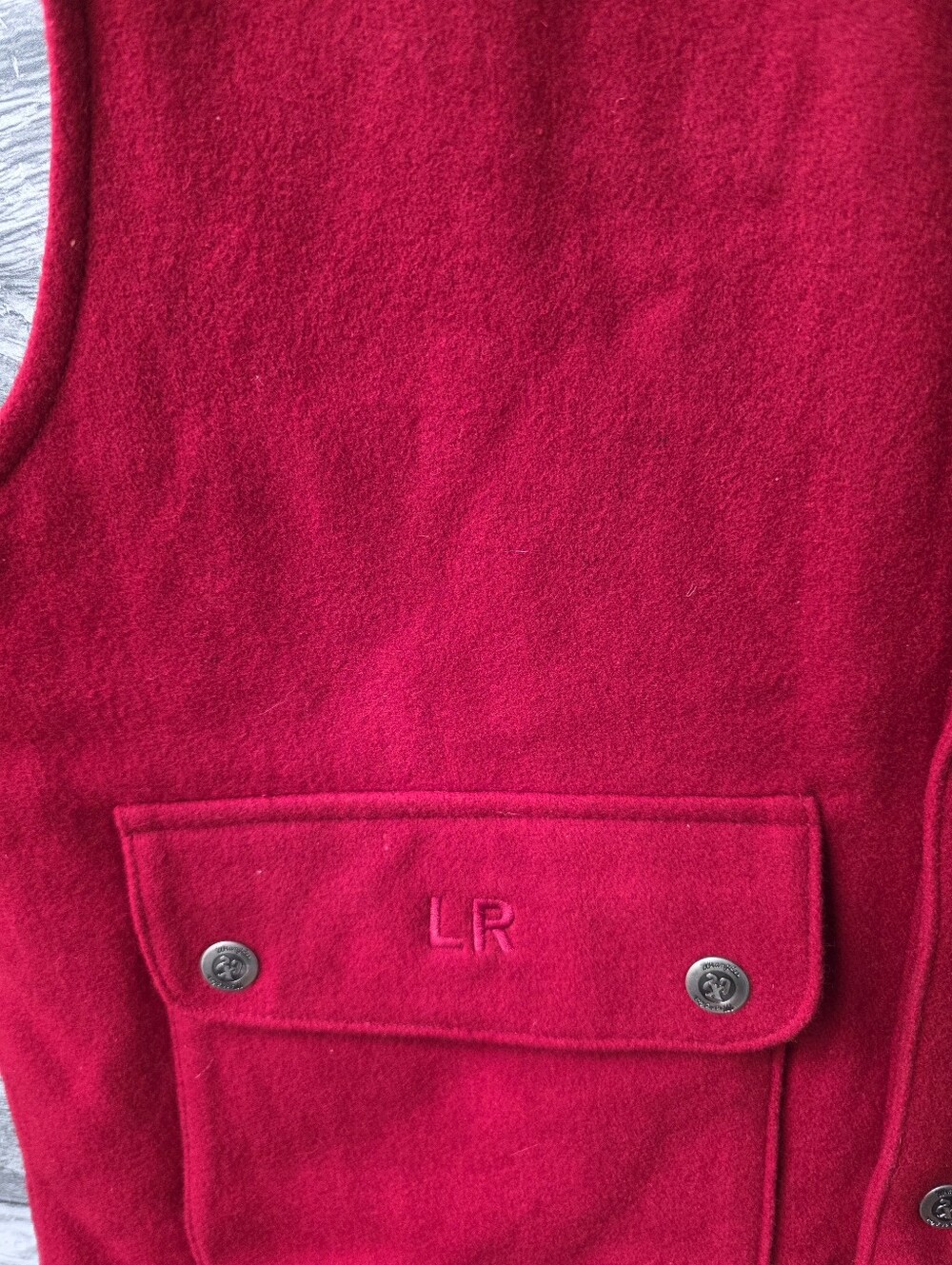 Wrangler Twenty X Calgary Stampede Rodeo Red Wool Lined Vest XL - Picture 4 of 10